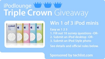 iLounge Triple Crown Giveaway Begins