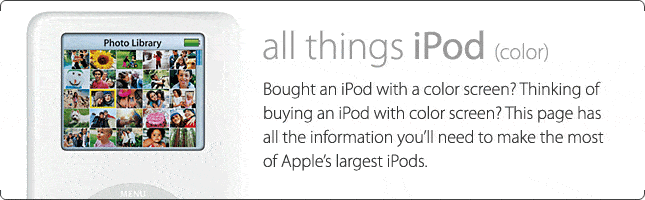 All Things iPod photo, including Camera Accessories