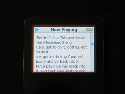 Lyric Display, or How My iPod nano Decoded Twista
