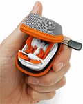 earBuddy carrying case stores iPod earbuds