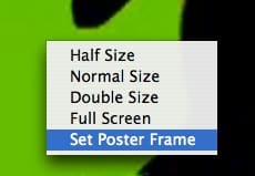 Setting the poster frame for a video file