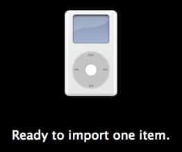 Importing photos from iPod Camera Connector