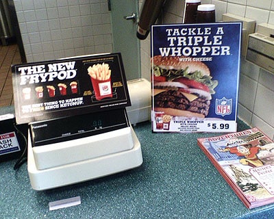 Frypod from Burger King: eat boiling oil, Apple