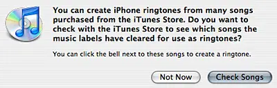 Ringtone creation added to iTunes