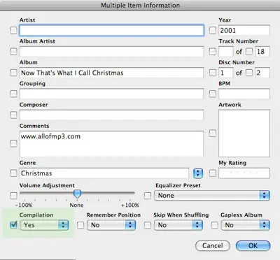 Using Compilations settings