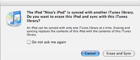 Pre-loading a gift iPod on another computer