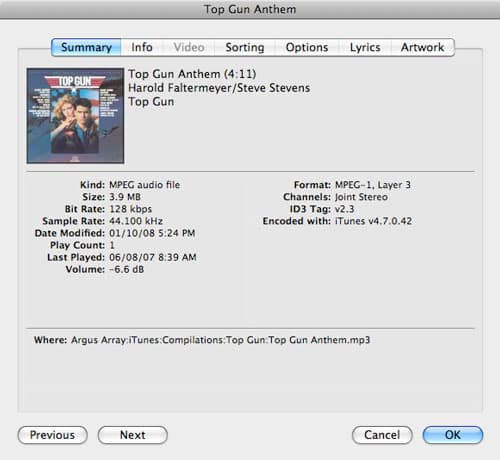 About iTunes and ID3 tags