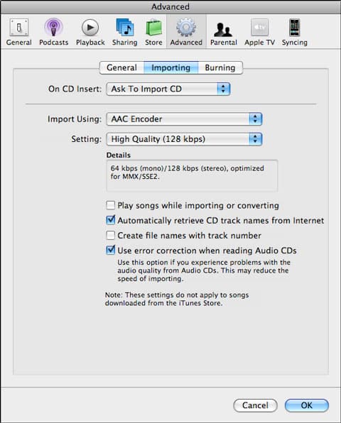 Importing audiobooks