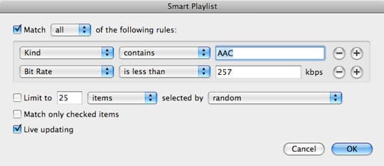 Managing multiple audio formats in iTunes