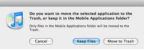 Cleaning up applications in iTunes