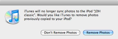 Managing photos on an iPod manually