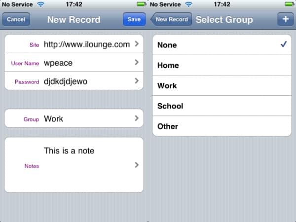 Review: Passwords v1.05 by Absolute Apps