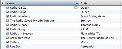 Sorting tracks in iTunes