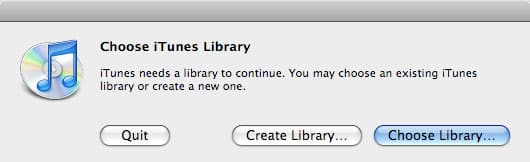 Using multiple iTunes libraries