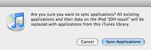 Re-transferring apps from a new iTunes library