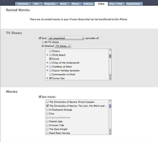 Managing videos on iPhone