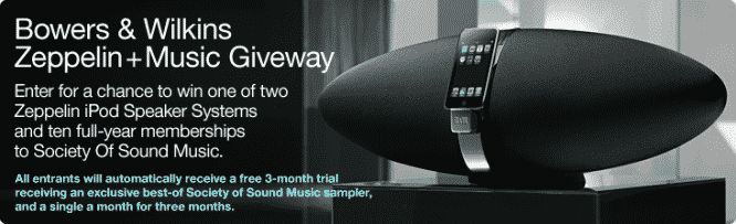 B&W Zeppelin + Music Giveaway – Winners Announced