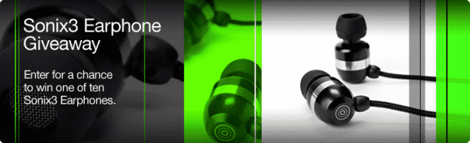 Sonix3 Earphone Giveaway – Winners Announced