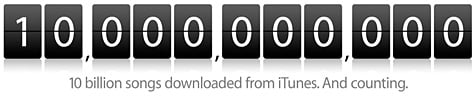 iTunes reaches 10 billion download milestone