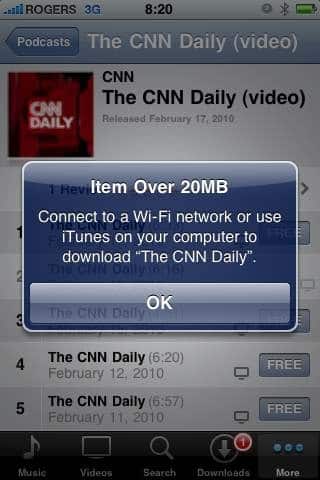 Apple bumps iPhone cellular download cap to 20MB