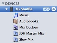 iPod shuffle shows no content