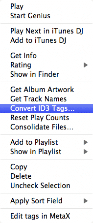 Updated ID3 tags in iTunes