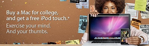 Apple offers free iPod touch in Back to School promo