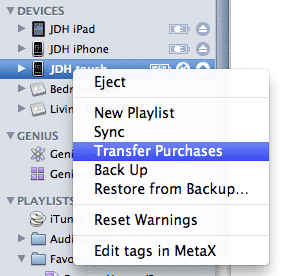 Transferring apps from iPhone to iPad