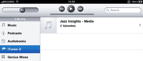 Accessing iTunes U on iPad