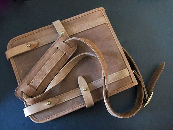 Preview: Temple Bags Leather + Re-Purposed Canvas iPad Cases