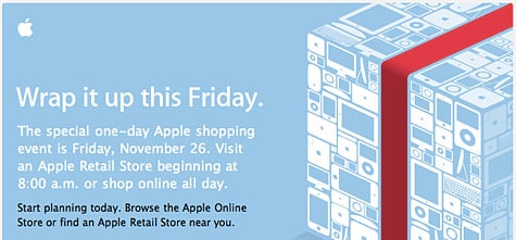 Apple to hold special Black Friday shopping event
