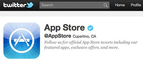 Apple launches official App Store Twitter account