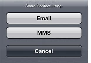 Sharing a Contact in iOS