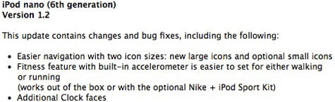Apple to bring 2011 nano features to 2010 models in update
