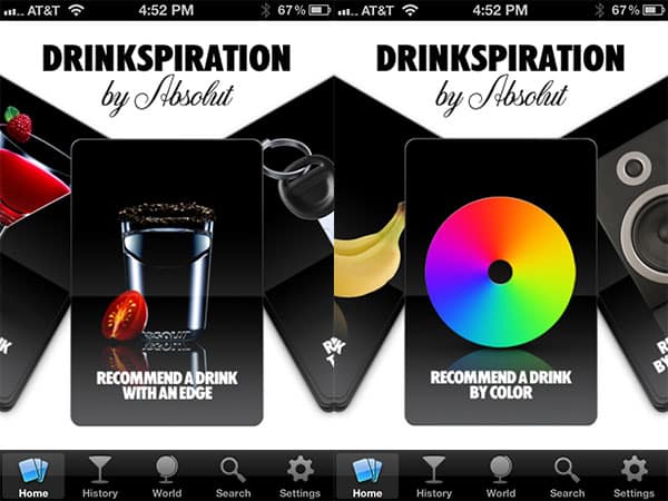 iOS Gems: Absolut Drinkspiration Apps + Speakeasy Cocktails: Learn From The Modern Mixologists