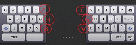 Using the iPad keyboard’s ‘hidden’ keys