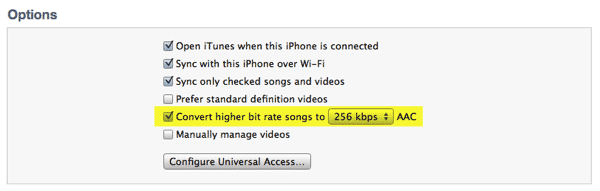 Syncing Lossless tracks to iPod as AAC files