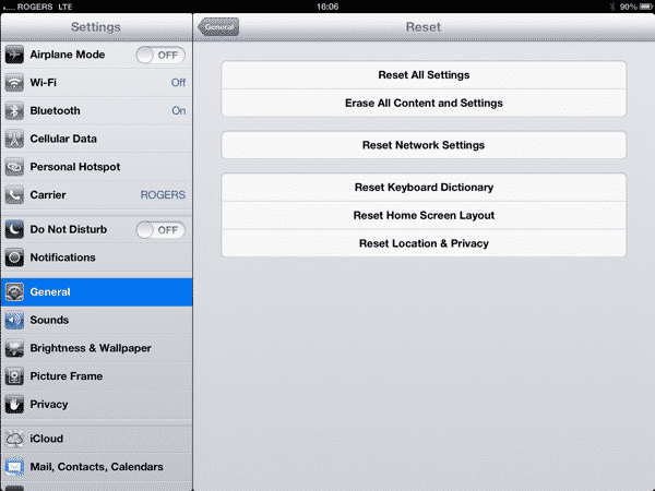 Problems activating Personal Hotspot on iPad