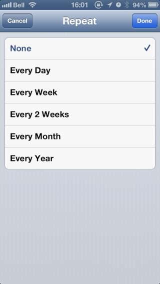 Scheduling irregularly recurring events