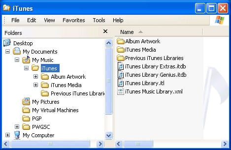 Recovering an iTunes library onto a new PC