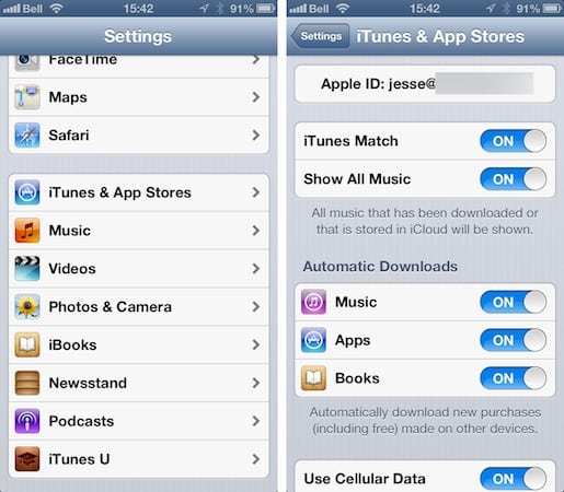 Switching to a new iTunes account with existing content