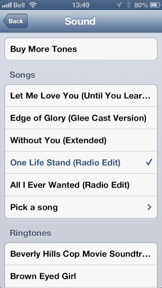 Removing Songs from the Clock alarms list