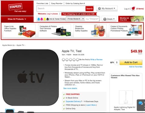 Staples to sell Apple products?
