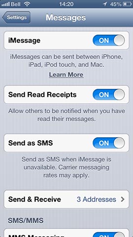 Sending iMessages to an iPhone that is out of coverage