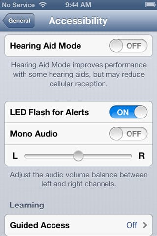 Flashing LED for alerts on iPhone