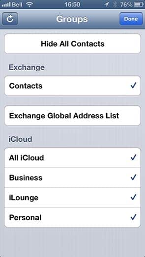 Choosing an account when creating a new contact