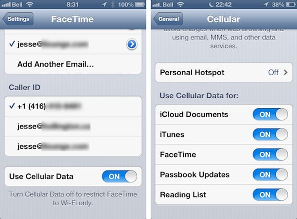 User not available for FaceTime when calling overseas