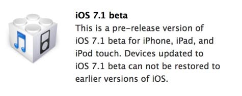 Apple releases iOS 7.1 beta to developers