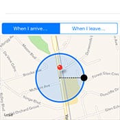 Adjusting the location alert radius in iOS Reminders
