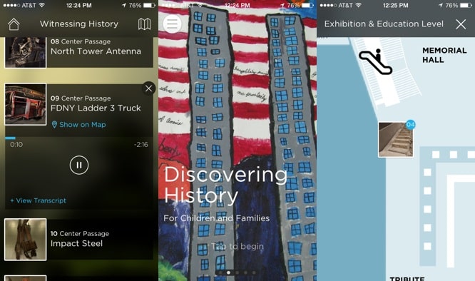 Apps: 9/11 Museum Audio Guide, Google Search 4.0.0, Haunted House + Swarm by Foursquare